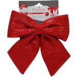Бант на елку Lucido Striscia 28*28 см красный