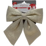 Бант на елку Lucido Striscia 28*28 см бежевый