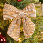 Бант на елку Lucido Striscia 17*16 см золотой