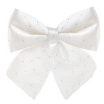 Бант на елку Bianco Diamanti 25*22 см белый