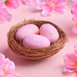 Пасхальное украшение Гнездо Pink Egg 7 см