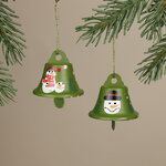 Набор елочных украшений Колокольчики - Jingle Bells 5 см, 12 шт, зеленые, подвеска