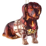 Елочная игрушка Такса с Оксфорд-стрит 12 см, стекло