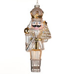 Стеклянная елочная игрушка Щелкунчик с елочкой - Instants Magiques 21 см