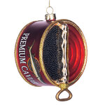 Стеклянная елочная игрушка Черная Икра Осетровая - Premium Caviar 11 см