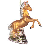 Стеклянная елочная игрушка Лошадка Графини Роузбери 16 см