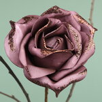 Искусственная роза Ивонн: Royal Piano 14 см, клипса