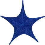 Большая объемная звезда Искра 110 см синяя