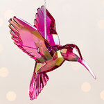 Елочная игрушка Колибри - Grisignano di Zocco 9 см розовая