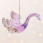 Елочная игрушка Soul Peacock - Лебедь Мэл 10 см, подвеска