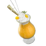 Стеклянная елочная игрушка Бокал с Коктейлем - Pina Colada