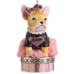 Елочная игрушка Бульдог Бетти 6 см