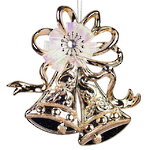 Елочная игрушка Doppiato Bells 12 см золотая, подвеска